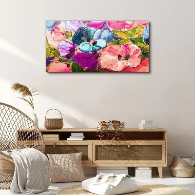 A floral riot of colors Print on canvas