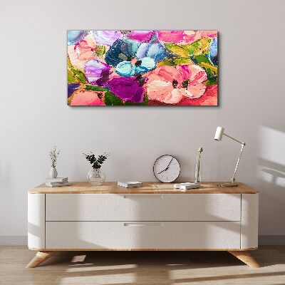 A floral riot of colors Print on canvas