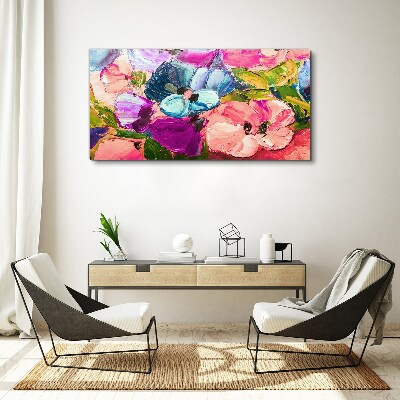 A floral riot of colors Print on canvas