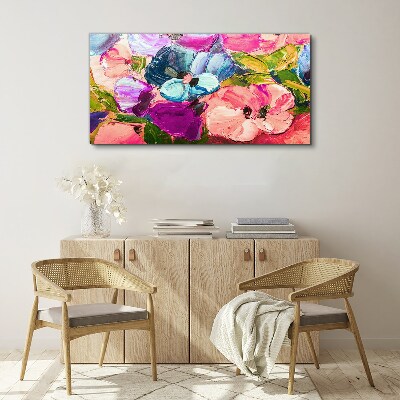 A floral riot of colors Print on canvas