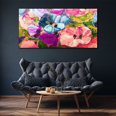 A floral riot of colors Print on canvas