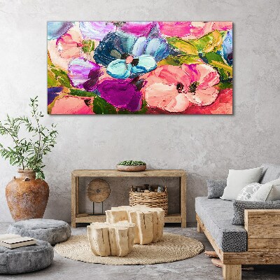 A floral riot of colors Print on canvas