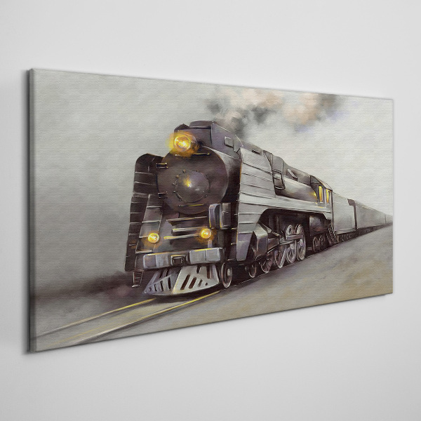 A steam locomotive on its way to the past Canvas wall art
