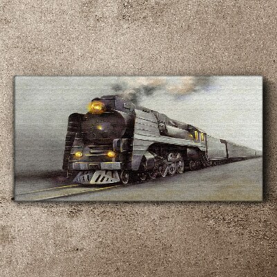 A steam locomotive on its way to the past Canvas wall art