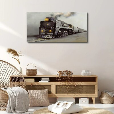 A steam locomotive on its way to the past Canvas wall art