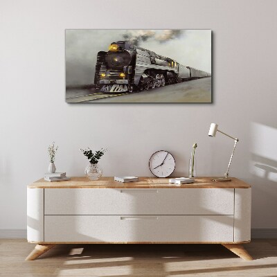 A steam locomotive on its way to the past Canvas wall art