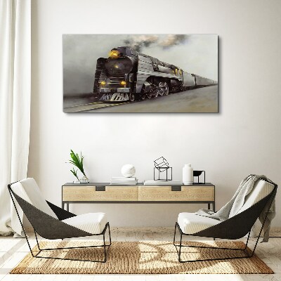 A steam locomotive on its way to the past Canvas wall art