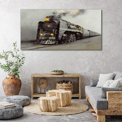 A steam locomotive on its way to the past Canvas wall art