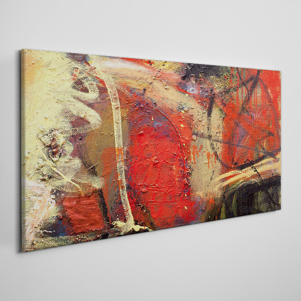Abstract landscape with intense colors Print on canvas