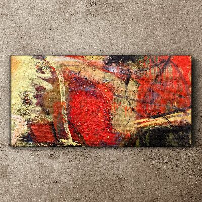 Abstract landscape with intense colors Print on canvas