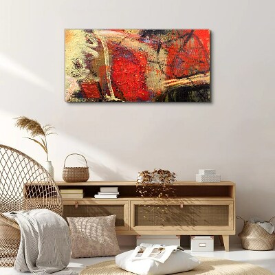 Abstract landscape with intense colors Print on canvas