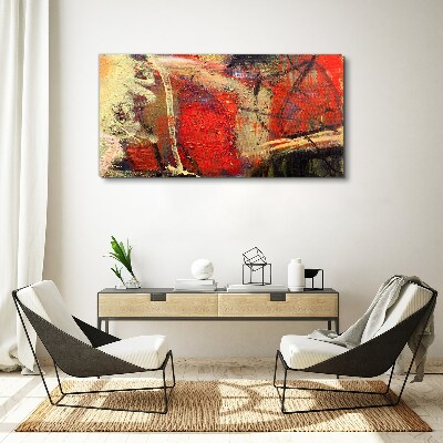 Abstract landscape with intense colors Print on canvas