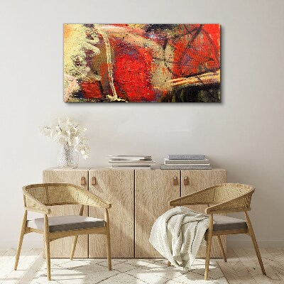 Abstract landscape with intense colors Print on canvas