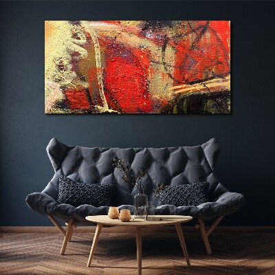 Abstract landscape with intense colors Print on canvas