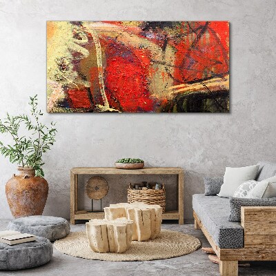 Abstract landscape with intense colors Print on canvas