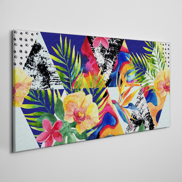 Tropical Mosaic of Colors Print on canvas