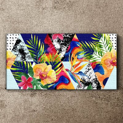 Tropical Mosaic of Colors Print on canvas