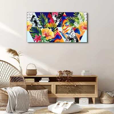 Tropical Mosaic of Colors Print on canvas
