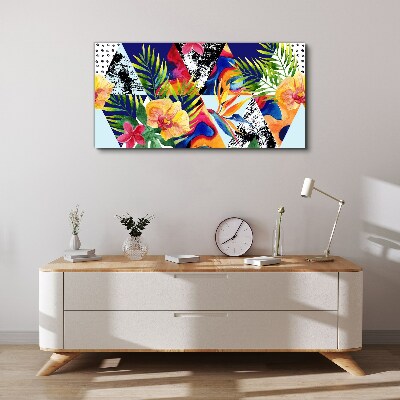 Tropical Mosaic of Colors Print on canvas