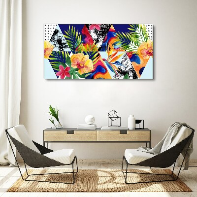 Tropical Mosaic of Colors Print on canvas