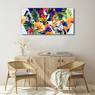 Tropical Mosaic of Colors Print on canvas