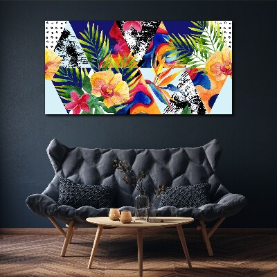 Tropical Mosaic of Colors Print on canvas