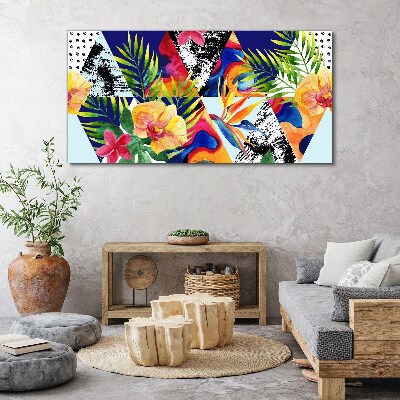 Tropical Mosaic of Colors Print on canvas