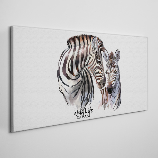 Zebra in the wild Canvas wall art
