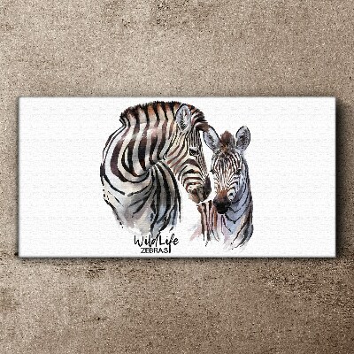 Zebra in the wild Canvas wall art