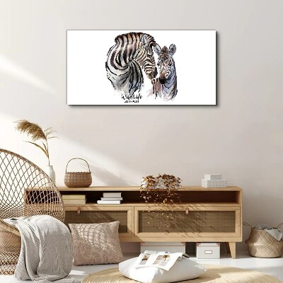 Zebra in the wild Canvas wall art