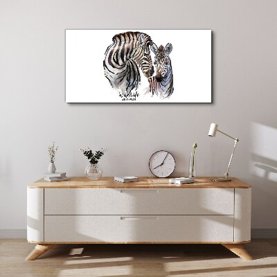 Zebra in the wild Canvas wall art
