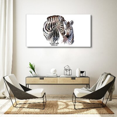 Zebra in the wild Canvas wall art