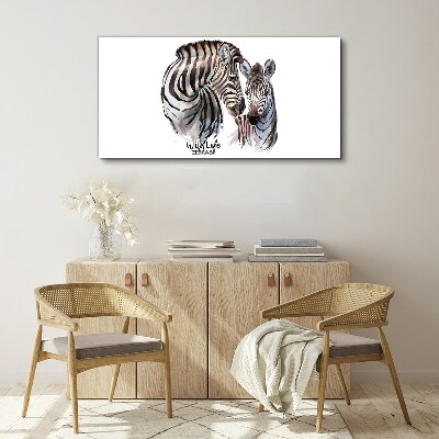 Zebra in the wild Canvas wall art