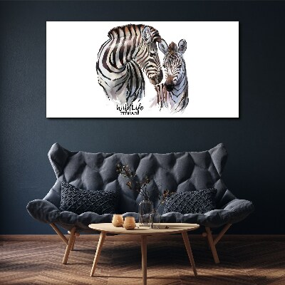 Zebra in the wild Canvas wall art