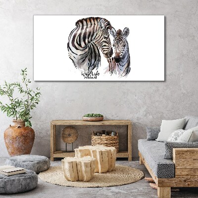 Zebra in the wild Canvas wall art