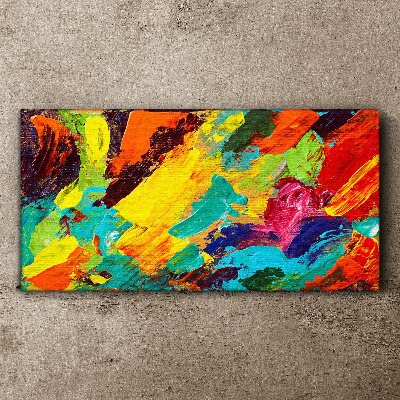 Vivid colors in an abstract dance Print on canvas