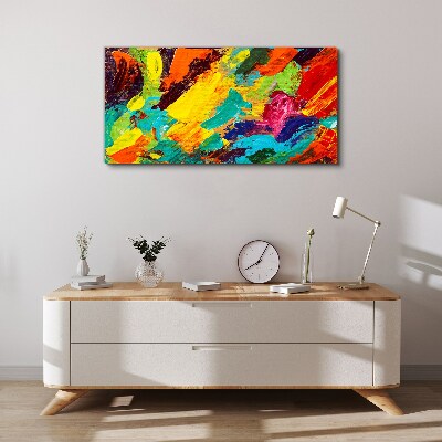 Vivid colors in an abstract dance Print on canvas