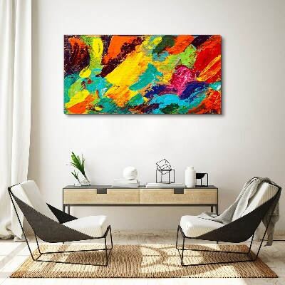 Vivid colors in an abstract dance Print on canvas