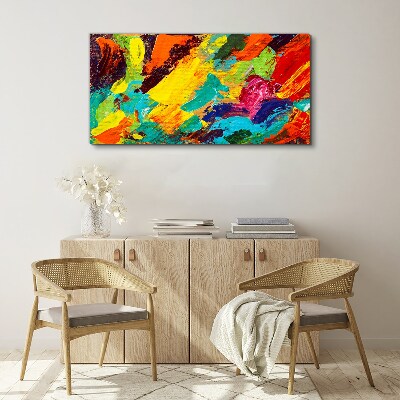 Vivid colors in an abstract dance Print on canvas