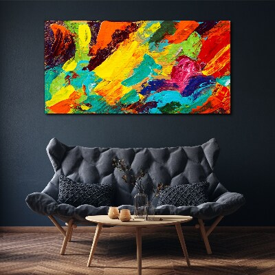 Vivid colors in an abstract dance Print on canvas