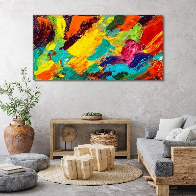 Vivid colors in an abstract dance Print on canvas