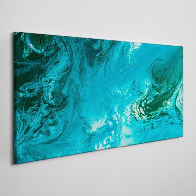 Ocean waves in blue Print on canvas