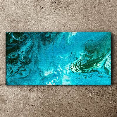 Ocean waves in blue Print on canvas