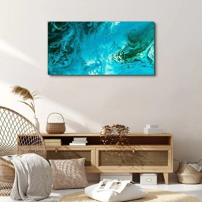 Ocean waves in blue Print on canvas