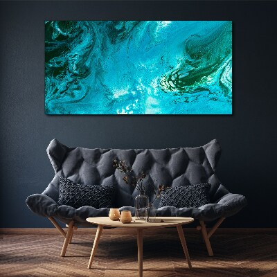 Ocean waves in blue Print on canvas