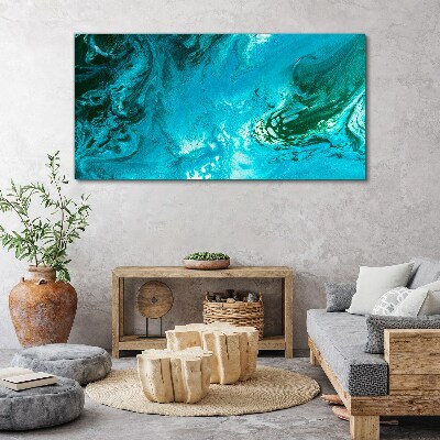 Ocean waves in blue Print on canvas