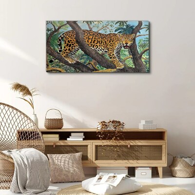 Jaguar in a tropical forest Canvas wall art