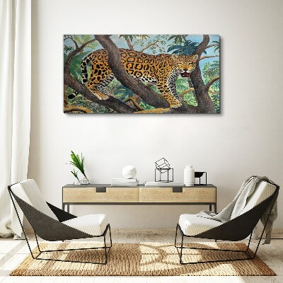 Jaguar in a tropical forest Canvas wall art