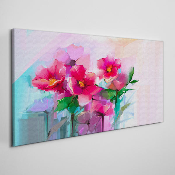 Flower dance in pastel colors Print on canvas