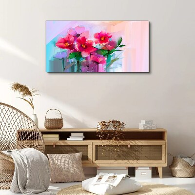 Flower dance in pastel colors Print on canvas